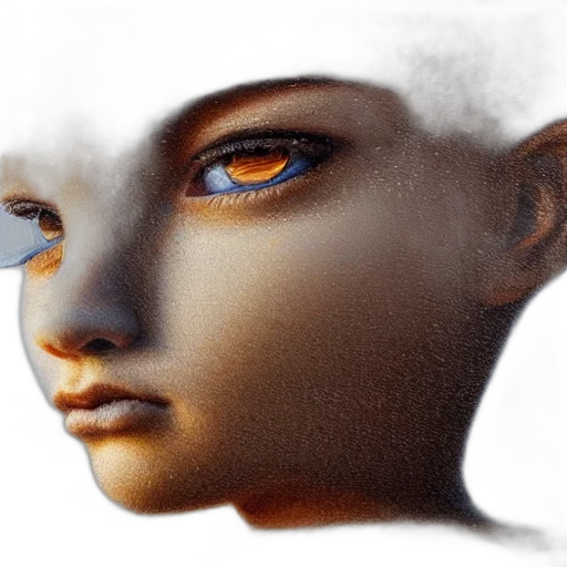 face, mask, robot, jewelry, photorealistic, 3d render, fantasy art, concept art transparent PNG cut-out