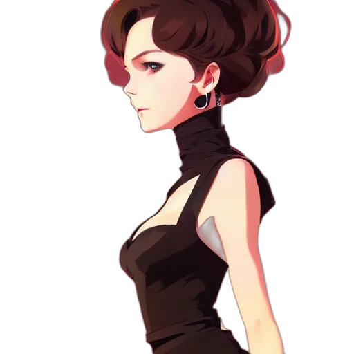 dress, crown, face, jacket transparent PNG cut-out