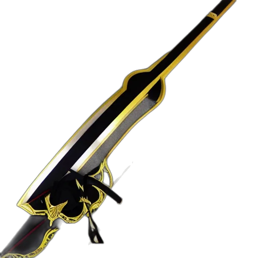 weapon, staff, sword, umbrella, 3d render, concept art, anime, photorealistic transparent PNG cut-out