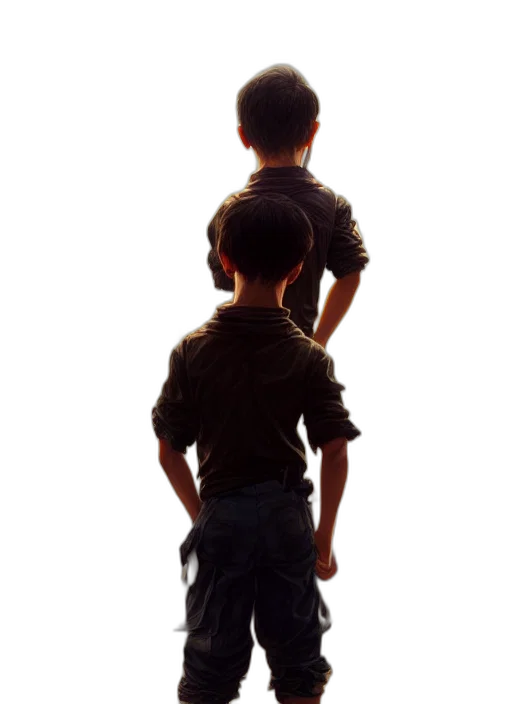 jacket, 3d render, photorealistic, concept art, perfectly, portrait, boy, behind transparent PNG cut-out