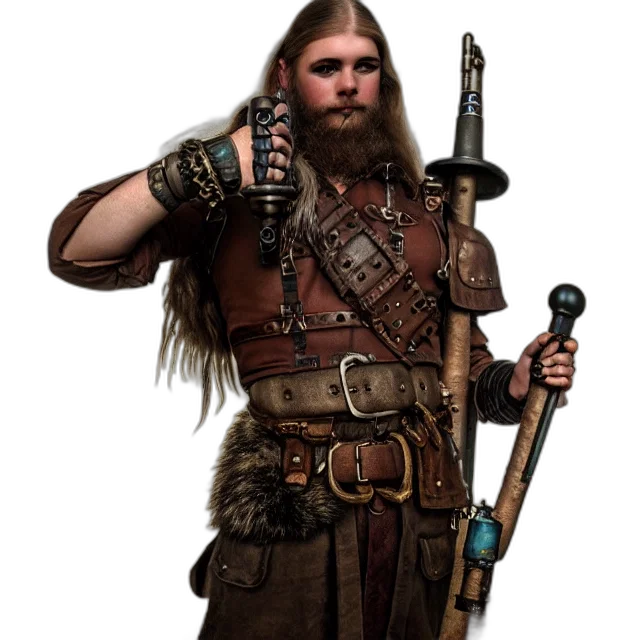 staff, sword, weapon, hair, fantasy art, concept art, 3d render, photorealistic transparent PNG cut-out