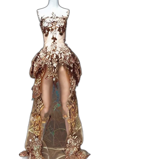 dress, jewelry, crown, 3d render transparent PNG cut-out