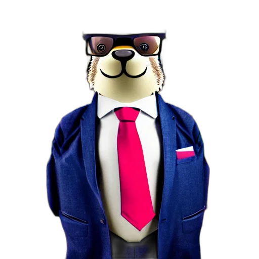 staff, jacket, animal, 3d render transparent PNG cut-out