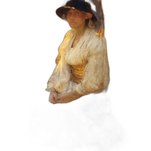 hat, staff, jacket, dress transparent PNG cut-out