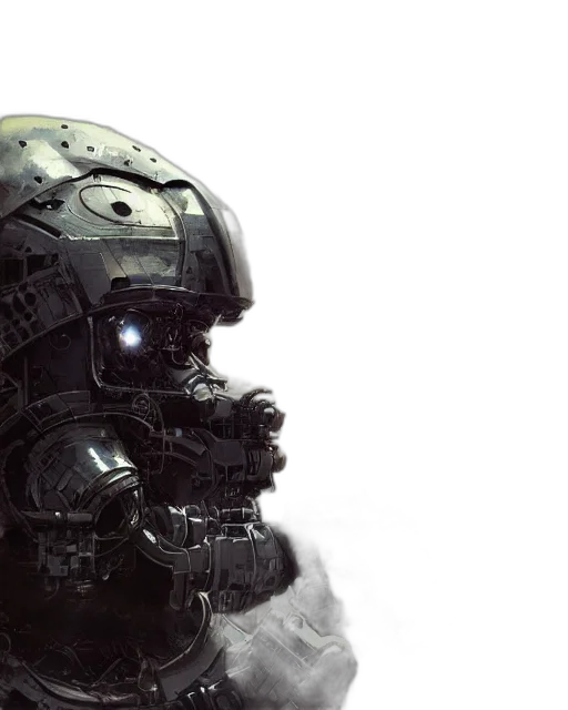 robot, mask, face, weapon transparent PNG cut-out
