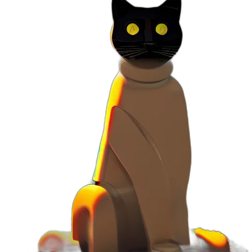 animal, staff, creature, robot, 3d render, concept art, pixel art, fantasy art transparent PNG cut-out
