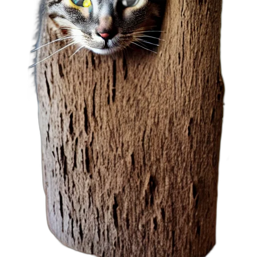 tree, animal, bottle, creature, photorealistic, 3d render, forest, cat transparent PNG cut-out