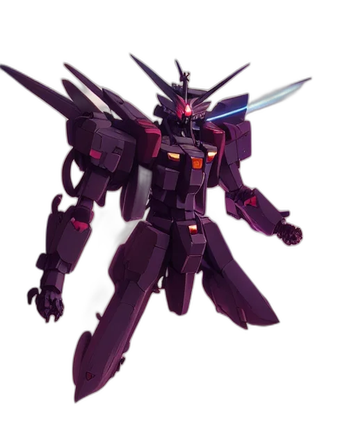 robot, weapon, concept art, 3d render, vaporwave, dark, highly, detailed transparent PNG cut-out