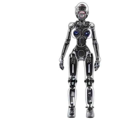 robot, 3d render, concept art, cyberpunk transparent PNG cut-out