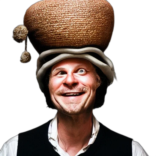 hat, staff, crown, face transparent PNG cut-out