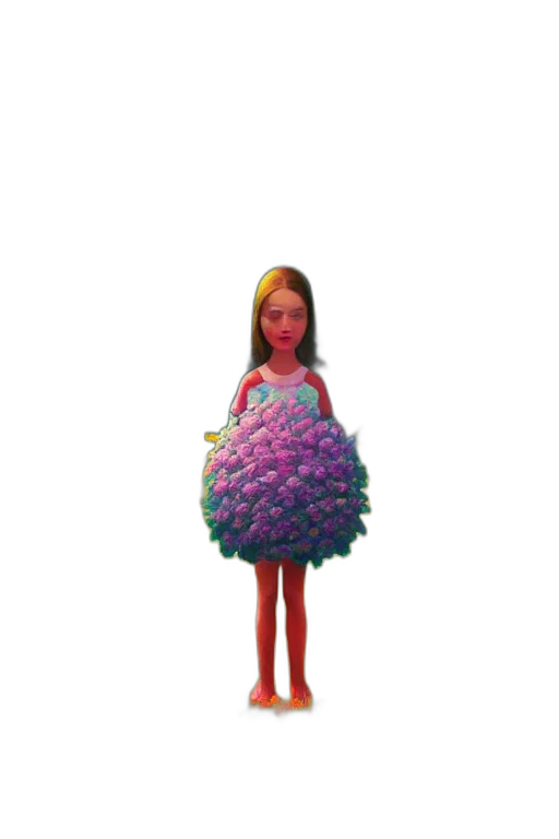 dress, creature, hair, flower transparent PNG cut-out