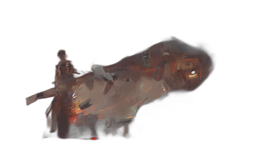 weapon, robot, dragon, creature, concept art, 3d render, fantasy art, photorealistic transparent PNG cut-out