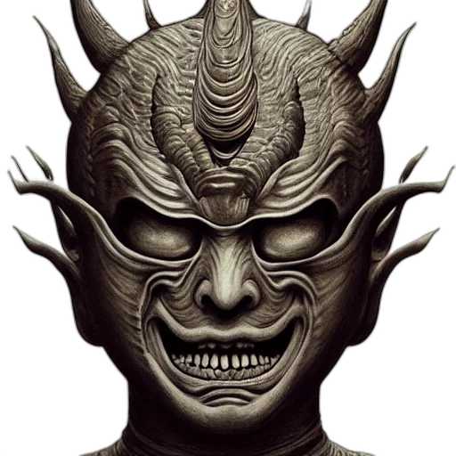 mask, face, creature, dragon transparent PNG cut-out