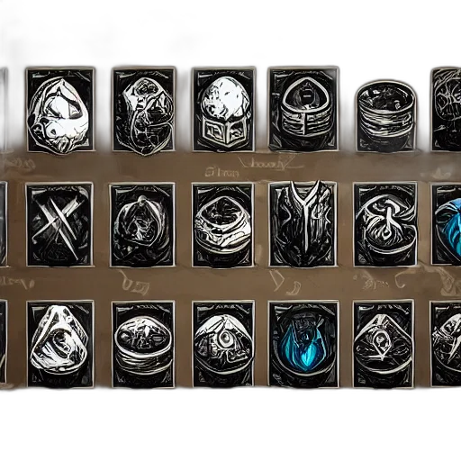 jewelry, concept art, fantasy art, dark, monochrome, magic, potion, iconography transparent PNG cut-out