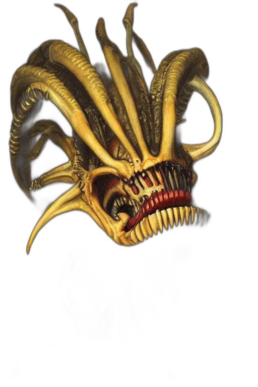 mask, creature, dragon, crown, concept art, fantasy art, 3d render, photorealistic transparent PNG cut-out