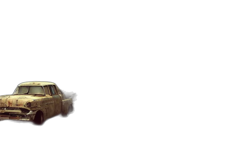 car, weapon, concept art, 3d render, pixel art, photorealistic, fog, city street transparent PNG cut-out