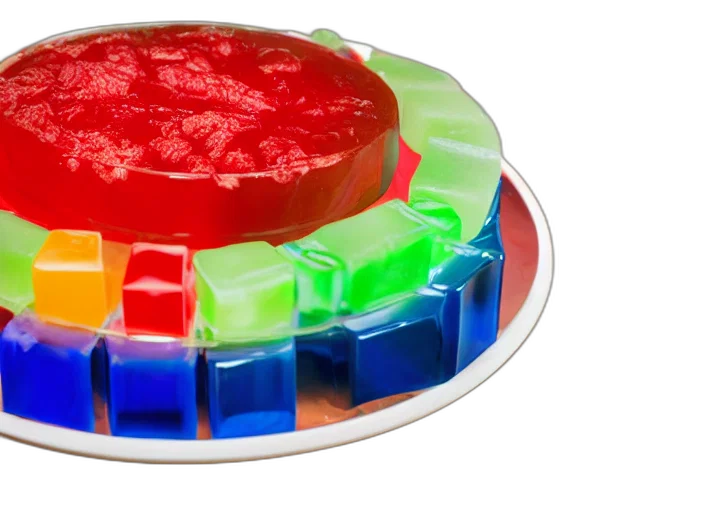 food, crown, 3d render, colorful transparent PNG cut-out
