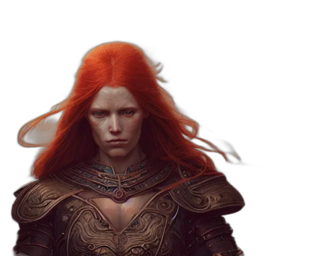 face, sword, crown, fantasy art transparent PNG cut-out