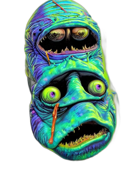 mask, face, creature, animal, 3d render, concept art, photorealistic, comic book art transparent PNG cut-out