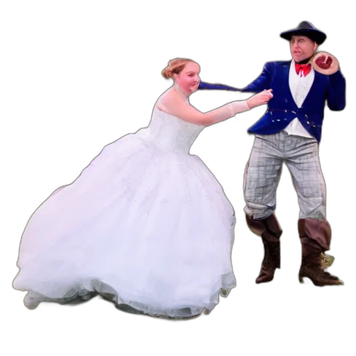 dress, hat, 3d render, concept art transparent PNG cut-out