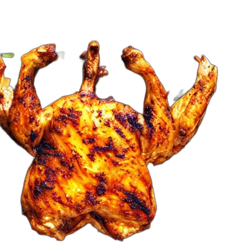 food, animal, 3d render, photorealistic, fire, chicken transparent PNG cut-out