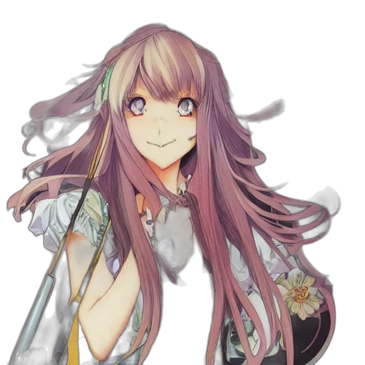 staff, dress, weapon, flower transparent PNG cut-out