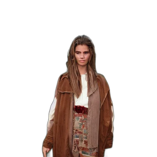 jacket, earth tones, portrait, character transparent PNG cut-out