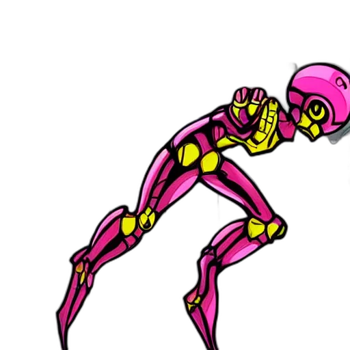 robot, creature, concept art, comic book art, cartoon, vaporwave, neon, pastel transparent PNG cut-out