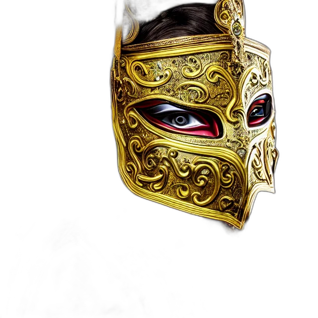 mask, face, jewelry, crown, fantasy art, concept art, photorealistic, 3d render transparent PNG cut-out