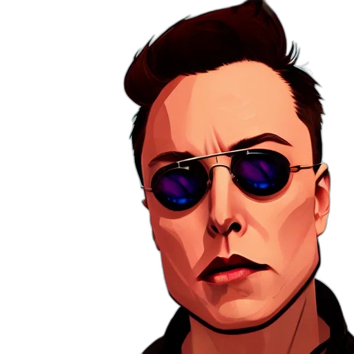 face, robot, jacket, cartoon transparent PNG cut-out