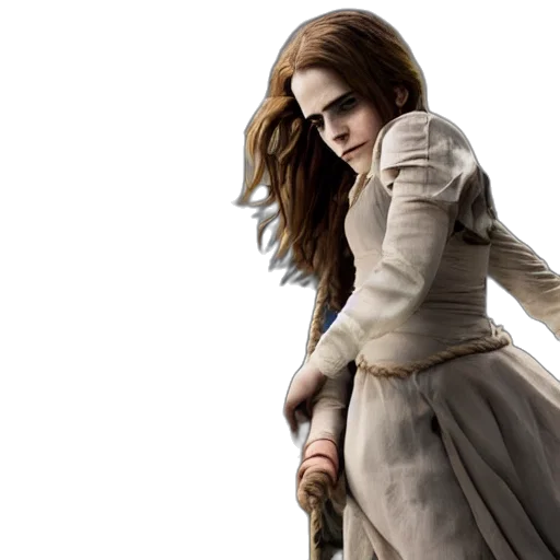 jacket, concept art, fantasy art, photorealistic, emma, watson, full, body transparent PNG cut-out
