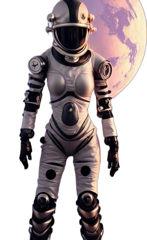 robot, staff, jacket, concept art, 3d render, comic book art, pixel art, outer space transparent PNG cut-out