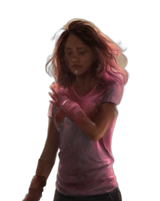 dress, face, jacket, concept art transparent PNG cut-out