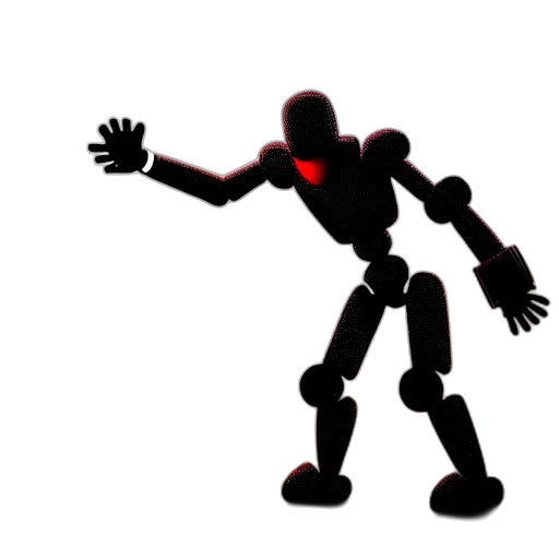 robot, weapon, staff, creature, 3d render, concept art, pixel art, cartoon transparent PNG cut-out