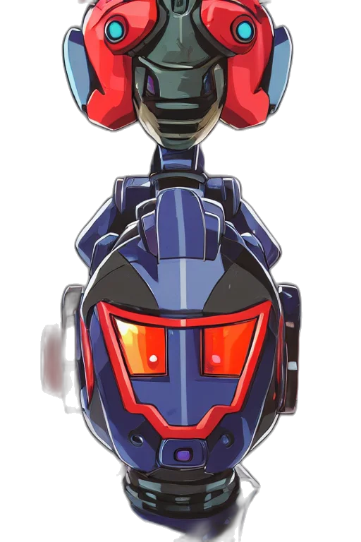 robot, weapon, concept art, pixel art, 3d render, cartoon, boss, ninja transparent PNG cut-out