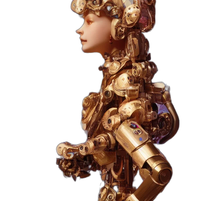 robot, jewelry, crown, dress transparent PNG cut-out