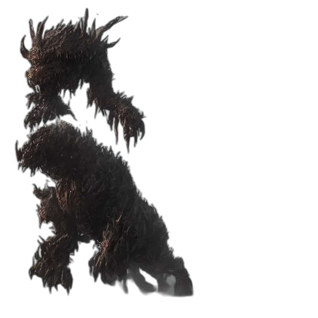 hair, creature, dragon, animal, 3d render, concept art, make, giant transparent PNG cut-out