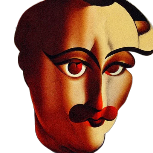 mask, face, robot, crown, photorealistic, 3d render, oil painting, concept art transparent PNG cut-out