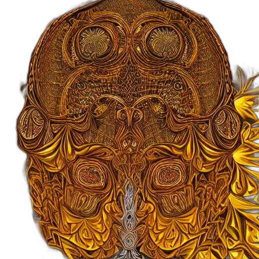 mask, crown, jewelry, face, photorealistic, golden, highly, detailed transparent PNG cut-out