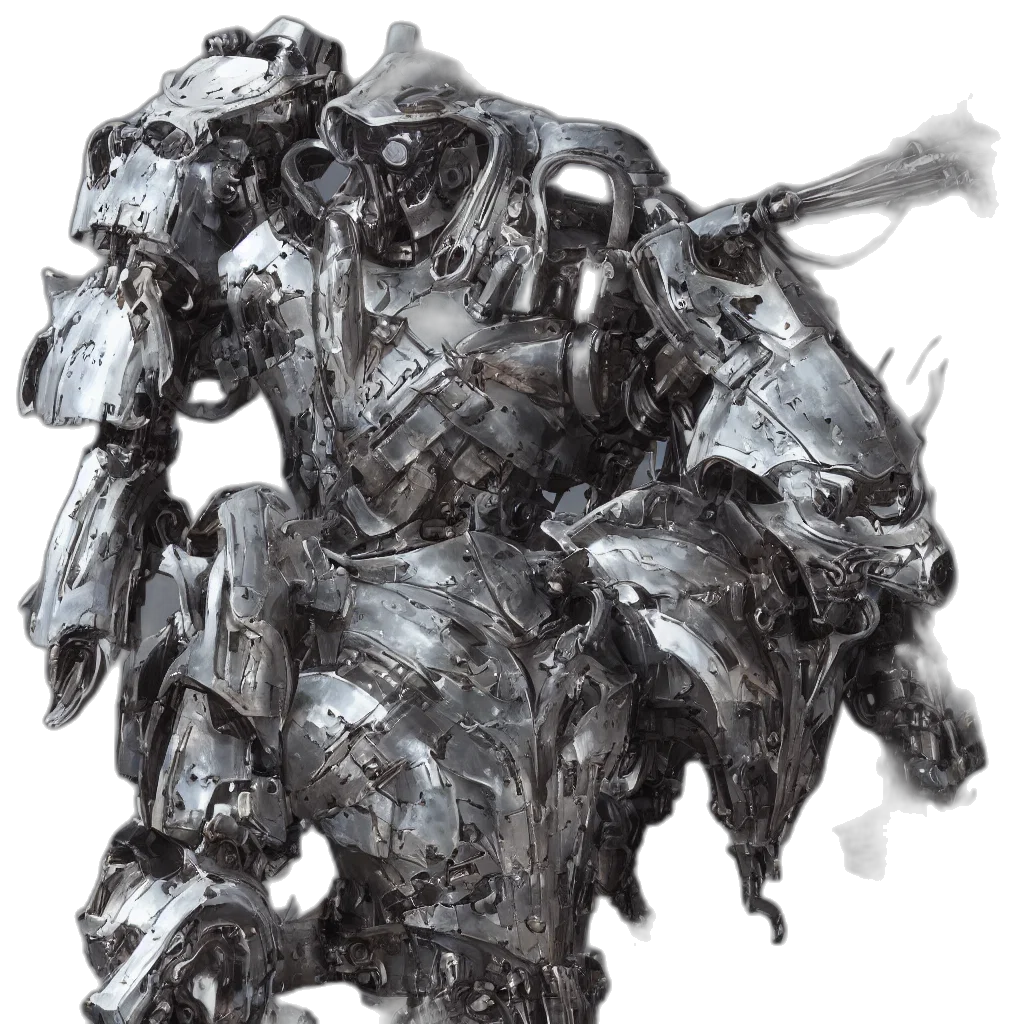 robot, dragon, weapon, crown transparent PNG cut-out