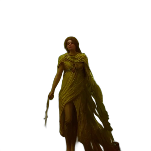 staff, dress, creature, weapon, concept art, fantasy art, 3d render, pixel art transparent PNG cut-out