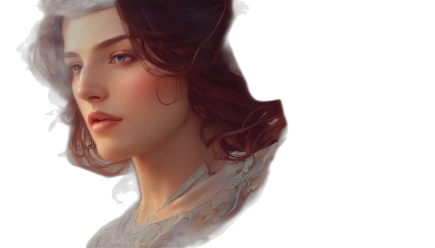 face, crown, fantasy art, photorealistic transparent PNG cut-out