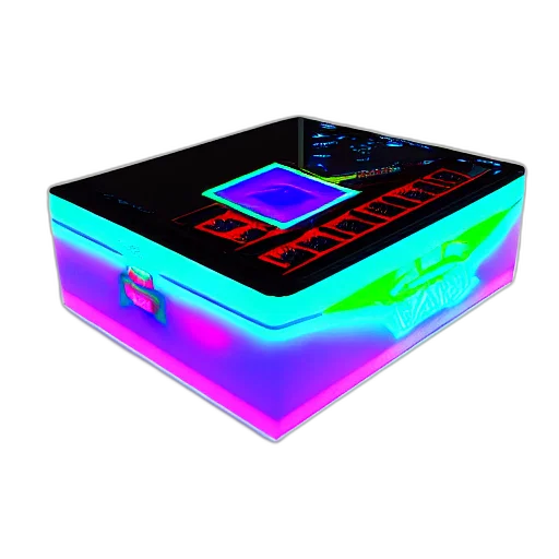 robot, vaporwave, 3d render, cyberpunk transparent PNG cut-out