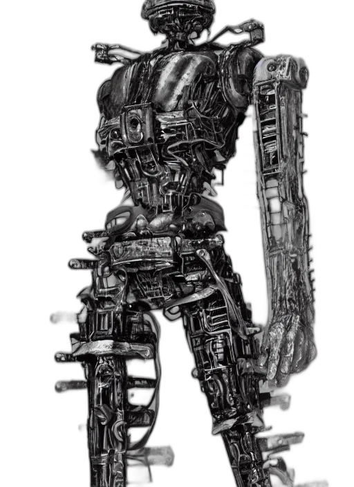 robot, weapon, creature, staff transparent PNG cut-out