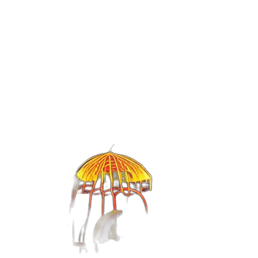 umbrella, hat, crown, creature, concept art, 3d render, watercolor, pixel art transparent PNG cut-out