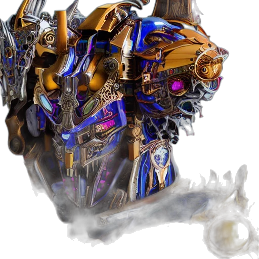 robot, mask, crown, face, concept art, photorealistic, fantasy art, cyberpunk transparent PNG cut-out