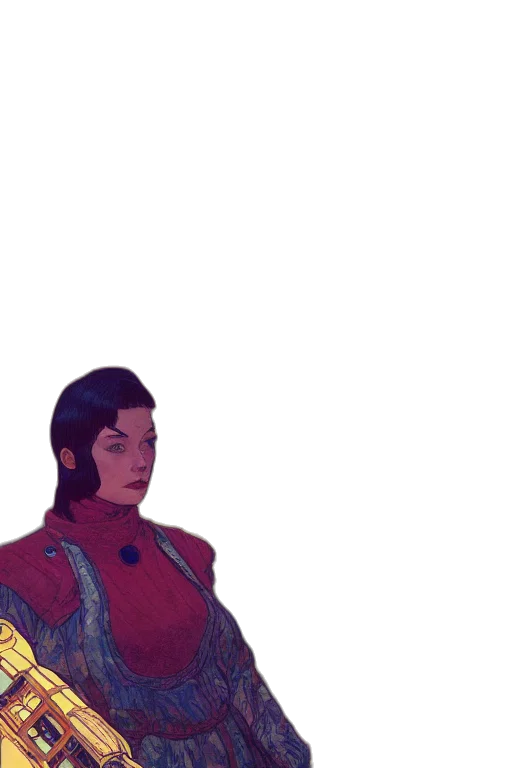 staff, face, sword, jacket transparent PNG cut-out