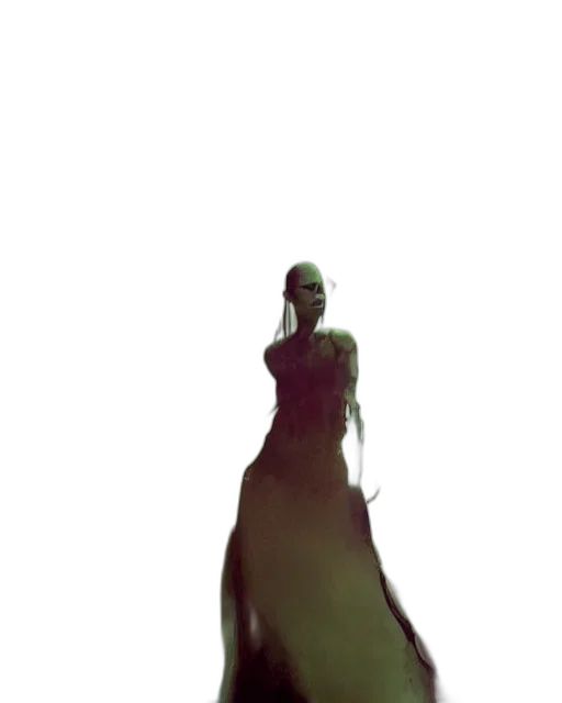 dress, creature, staff, robot, concept art, 3d render, pixel art, fantasy art transparent PNG cut-out