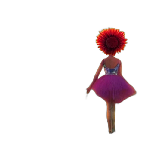 dress, flower, crown, hair, 3d render, concept art, pixel art, anime transparent PNG cut-out