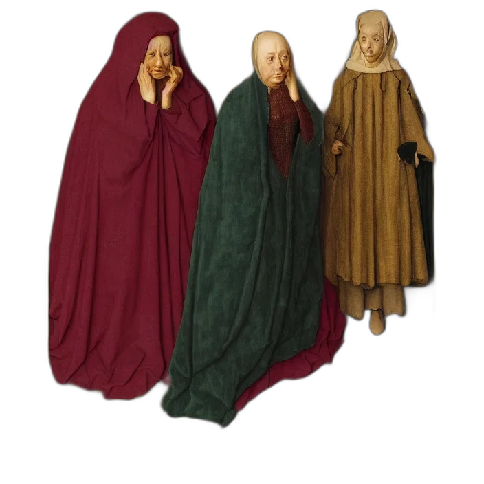 dress, mask, jacket, 3d render transparent PNG cut-out